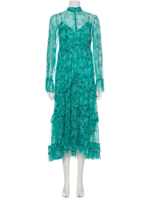 Zimmermann Silk Long Dress Green