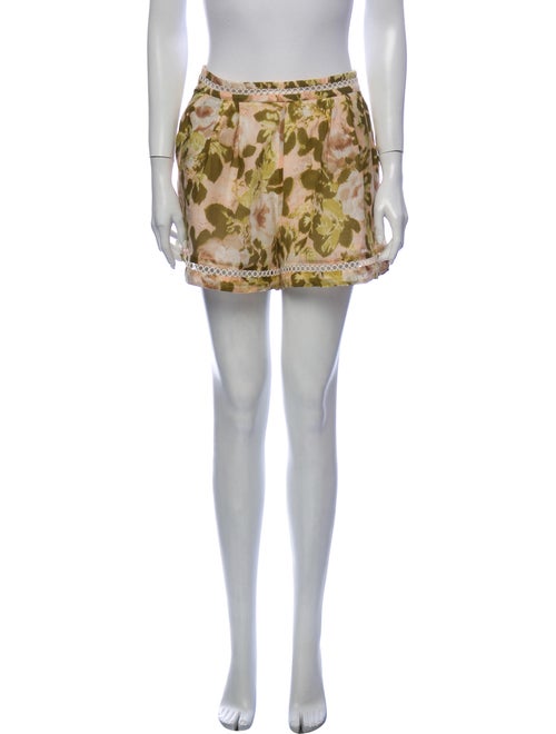 Zimmermann Floral Print Mini Shorts