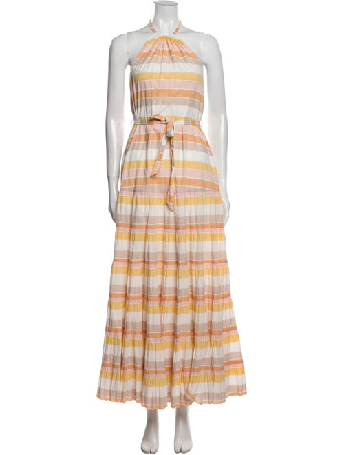 Zimmermann Striped Long Dress Yellow