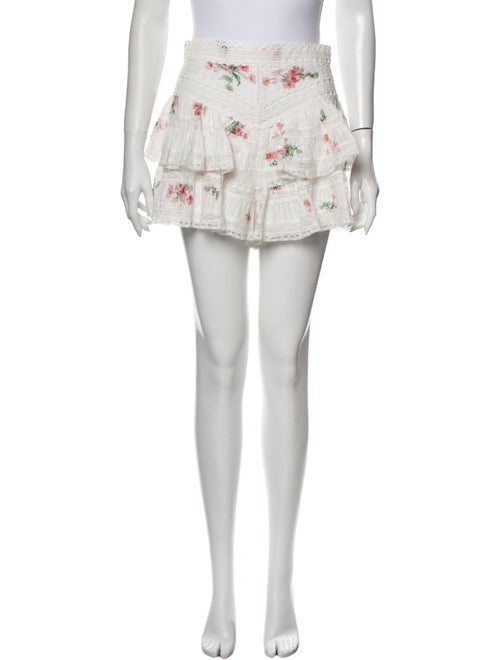 Zimmermann Floral Print Mini Shorts