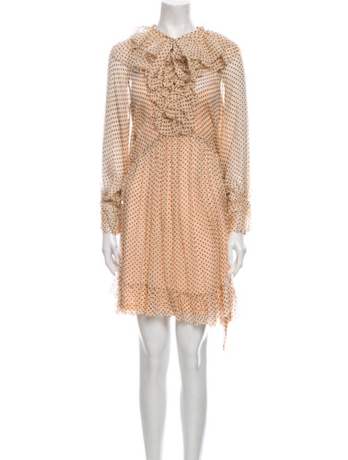 Zimmermann Polka Dot Print Mini Dress Pink