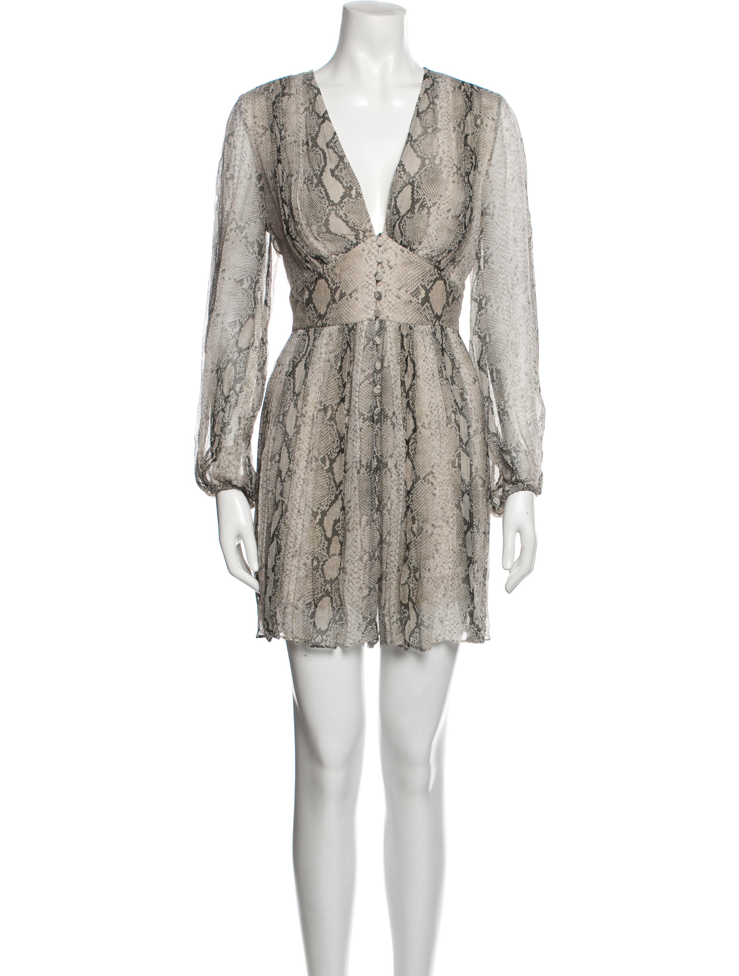 Zimmermann Silk Animal Print Romper Neutrals, 17" Rise Jumpsuits and