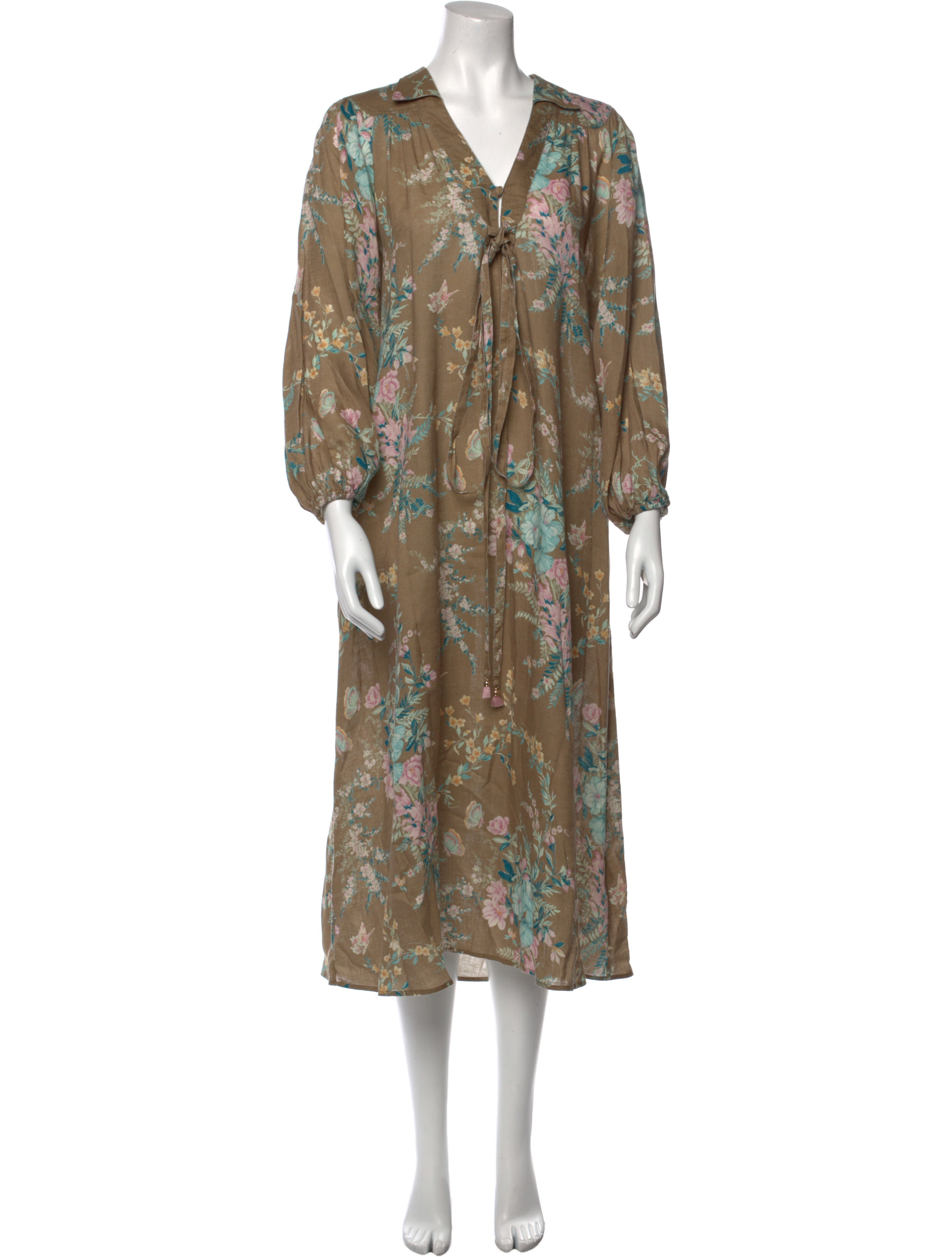 Zimmermann Floral Print Long Dress - Green Dresses, Clothing ...