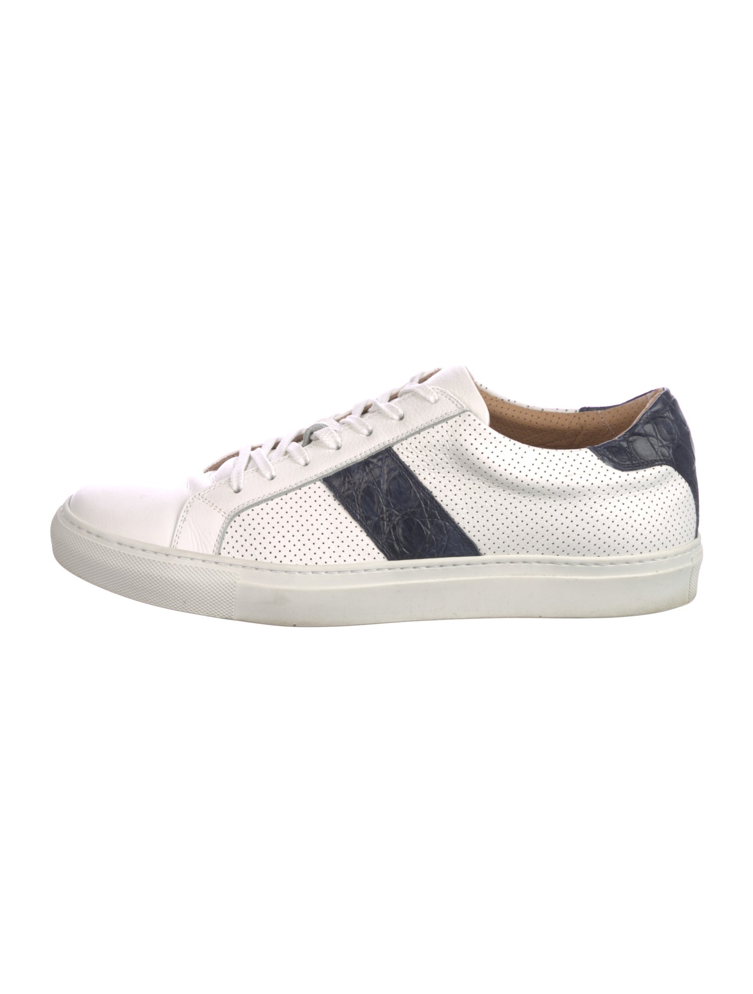 Zelli Leather Colorblock Pattern Sneakers