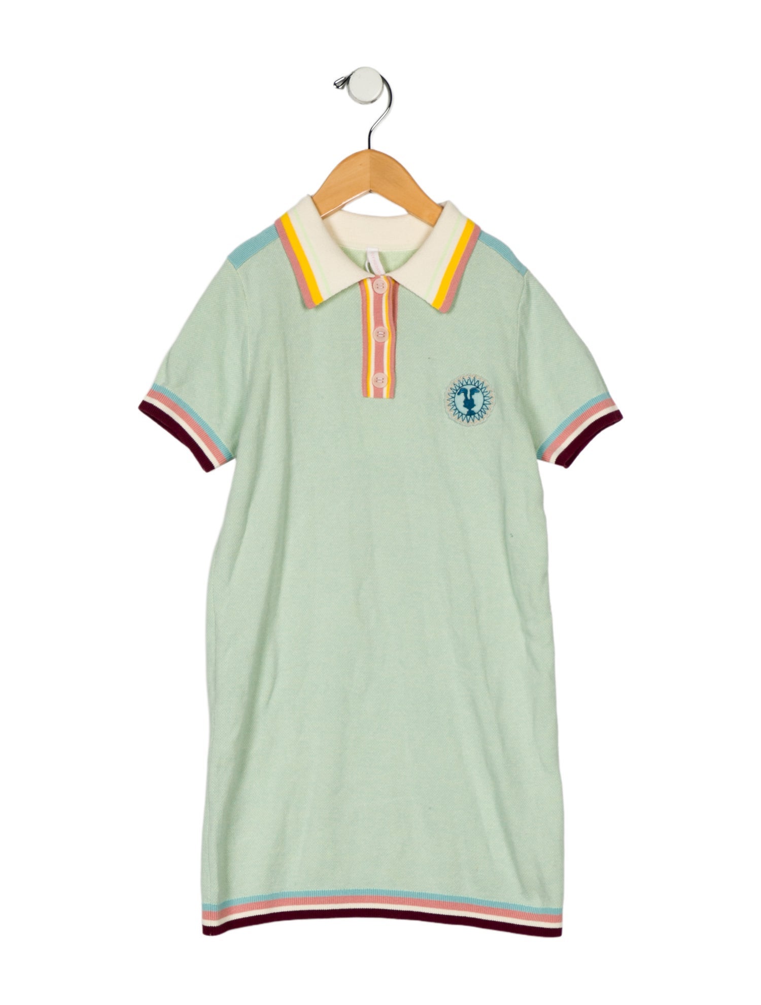 Zimmermann Kids Girls' Green and Multicolor Polo Dress