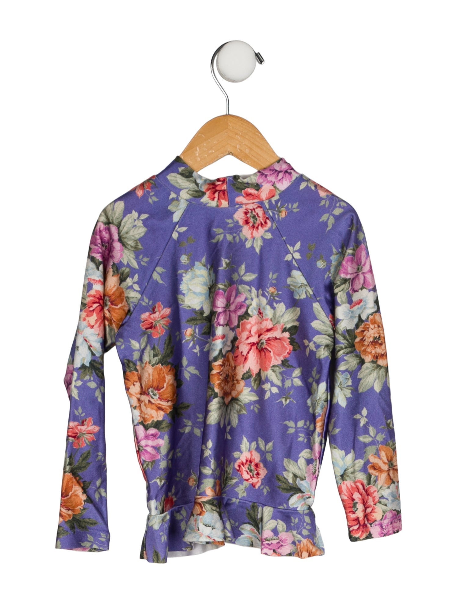 Zimmermann Kids Long Sleeve Floral Top