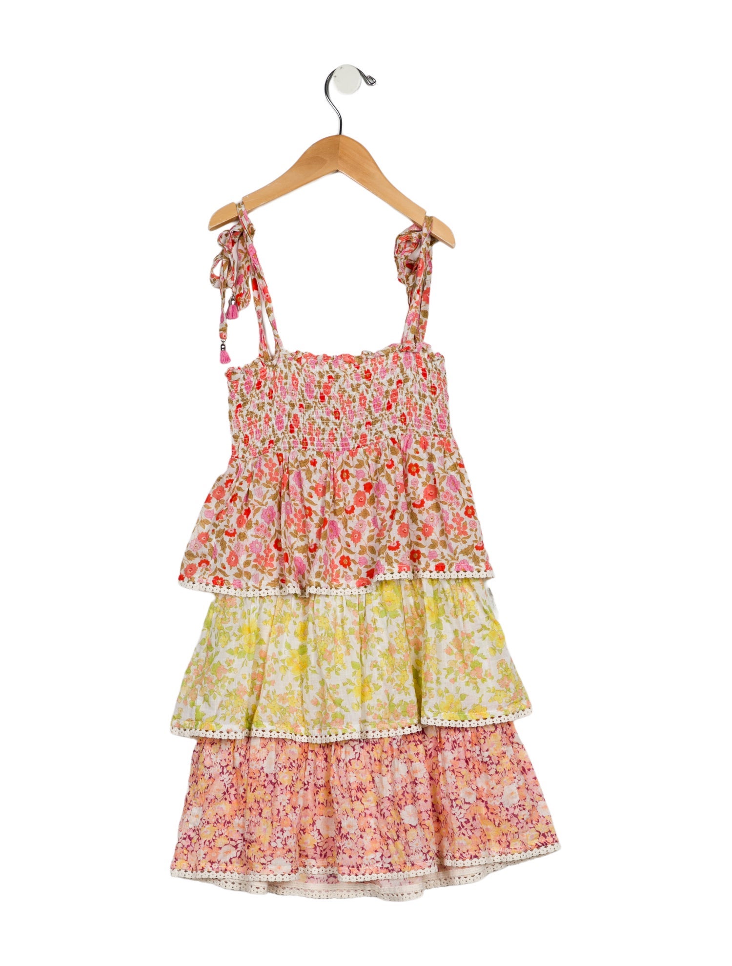 Zimmermann Kids Girls Ruffle Floral Sleeveless Dress