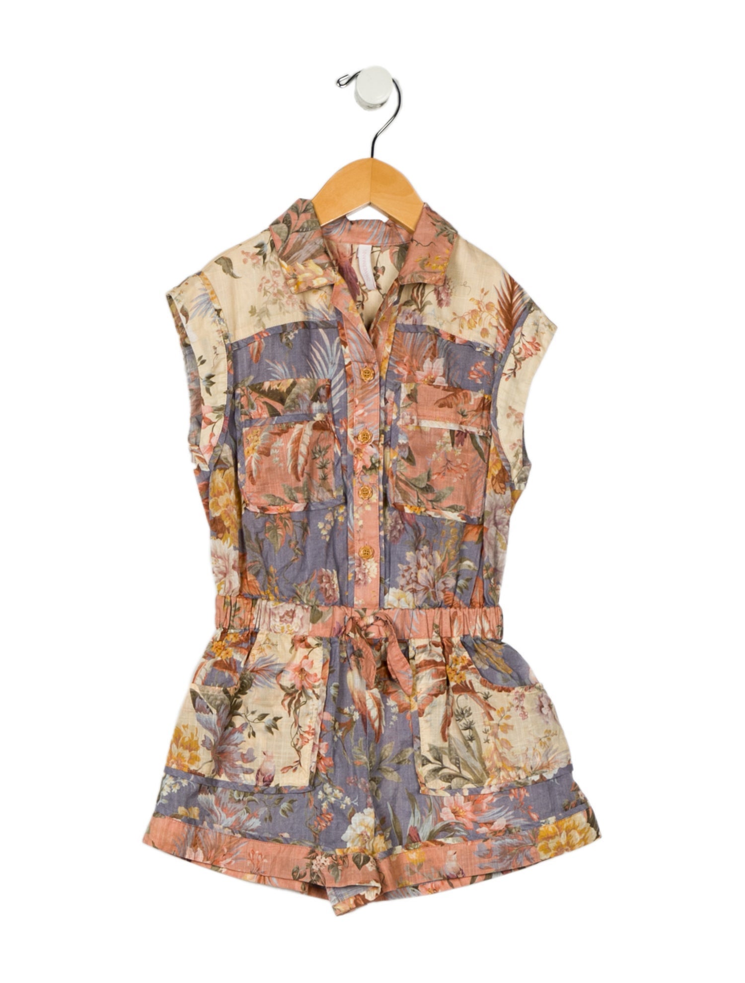 Zimmermann Kids Kids Girls' Cotton Sleeveless Romper