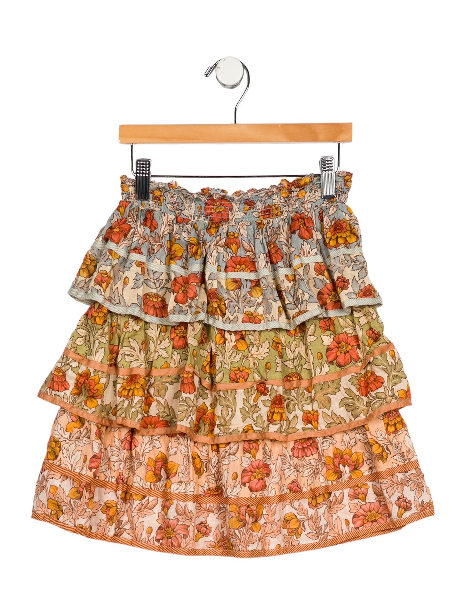 Zimmermann Kids Girls Ruffle Floral Skirt