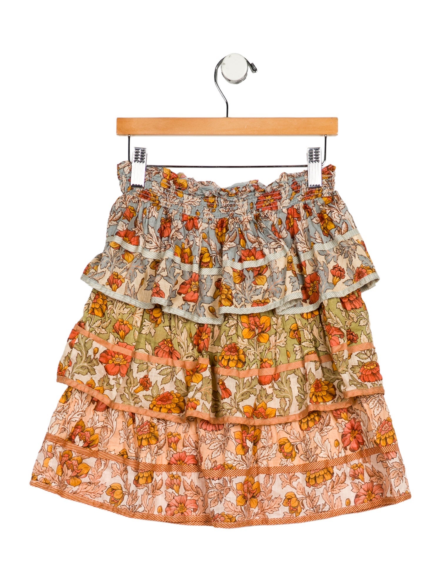 Zimmermann Kids Girls Ruffle Floral Skirt