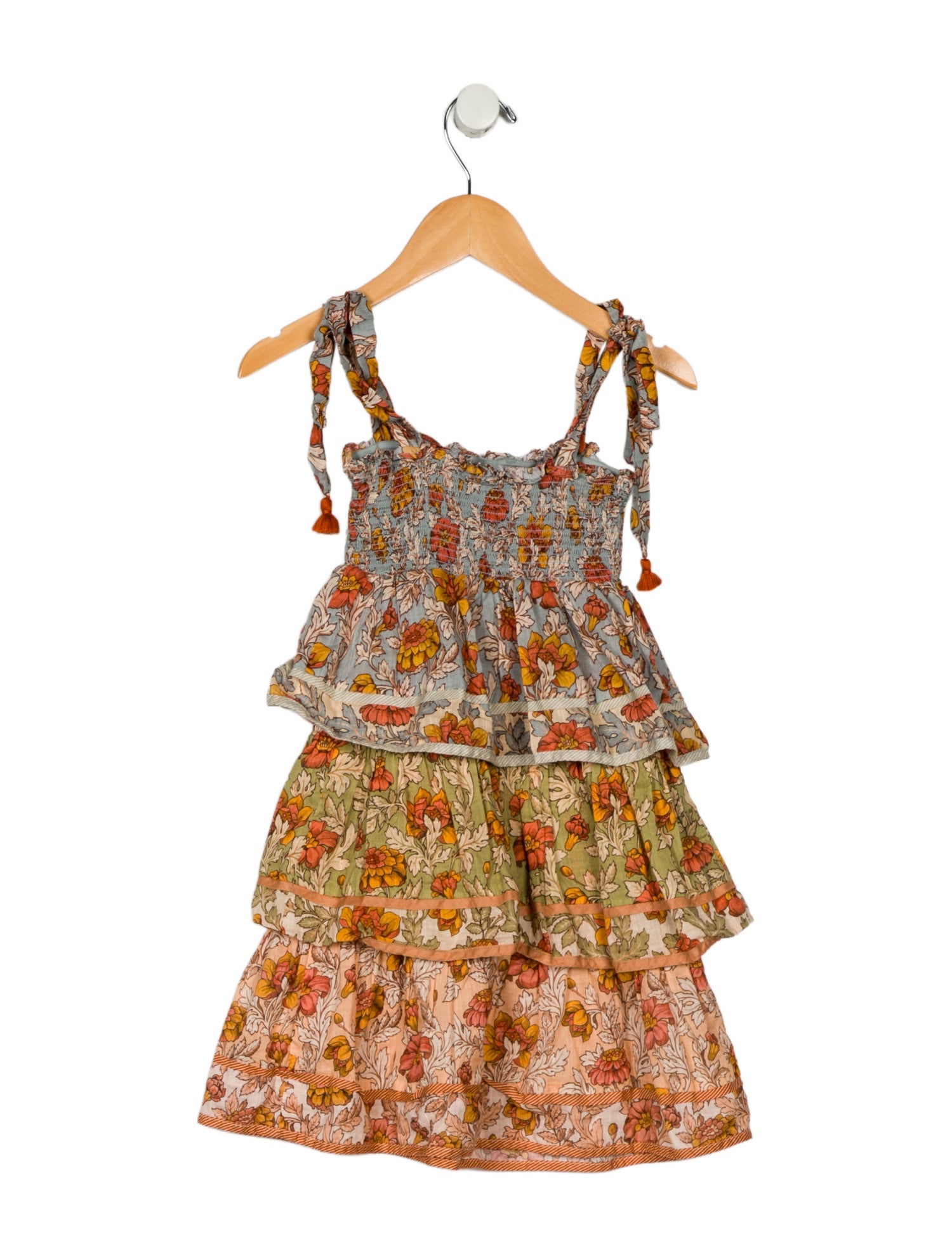 Zimmermann Kids Toddler Girls' Patterned Tiered Sleeveless Dress