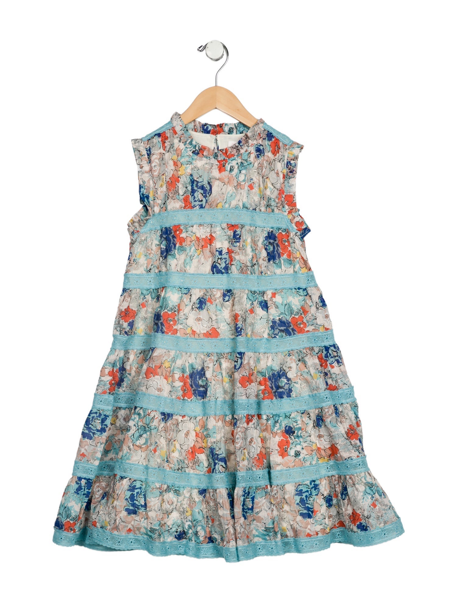 Zimmermann Kids kid girls' blue multicolored dress w/Tags