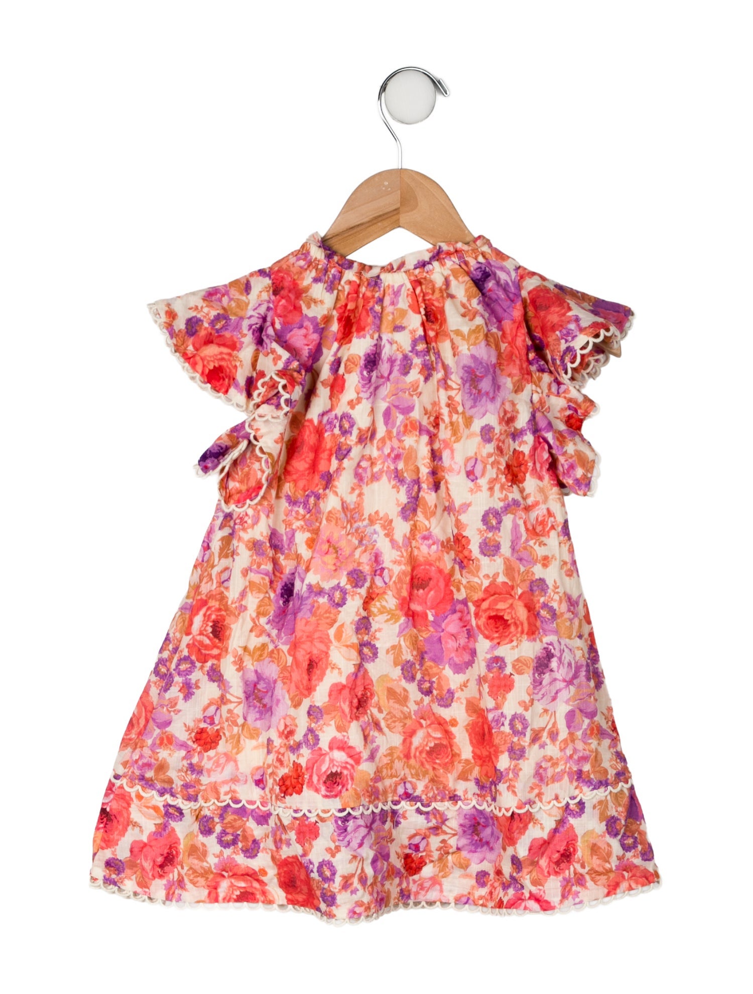 Zimmermann Kids Cotton Floral Print Dress
