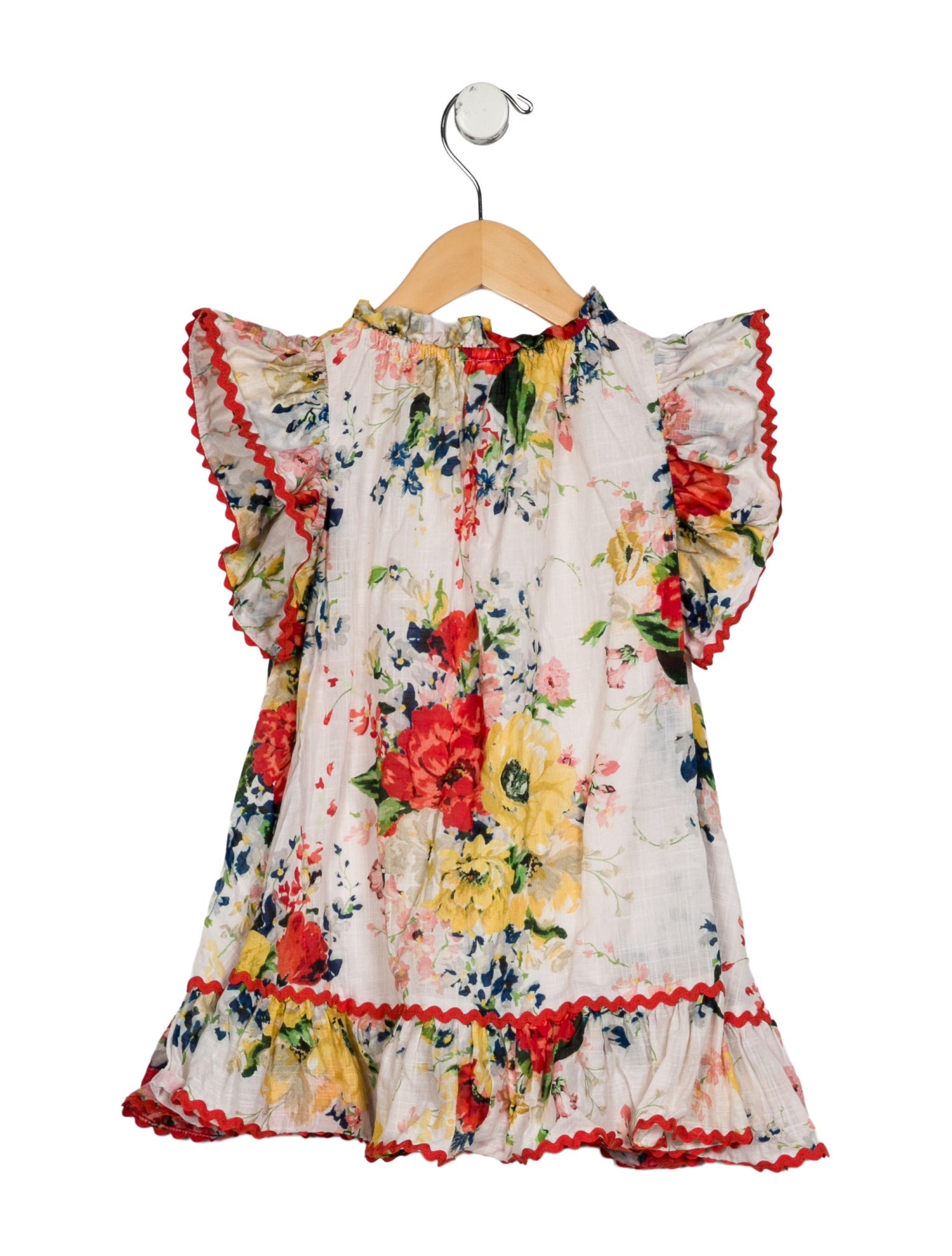 Zimmermann Kids Girls' Floral Print Short Sleeved Dress