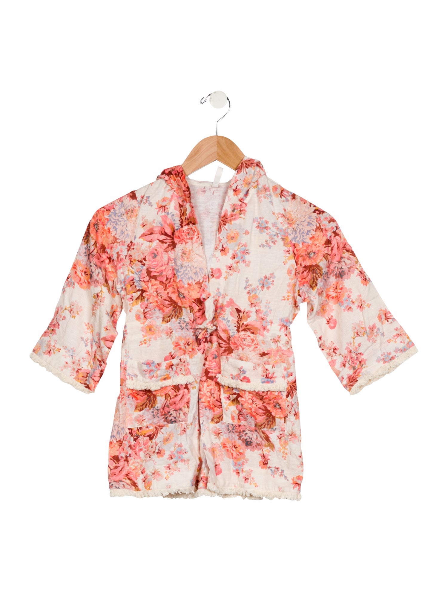 Zimmermann Kids Toddler Girls Pattern Printed Hooded Coat