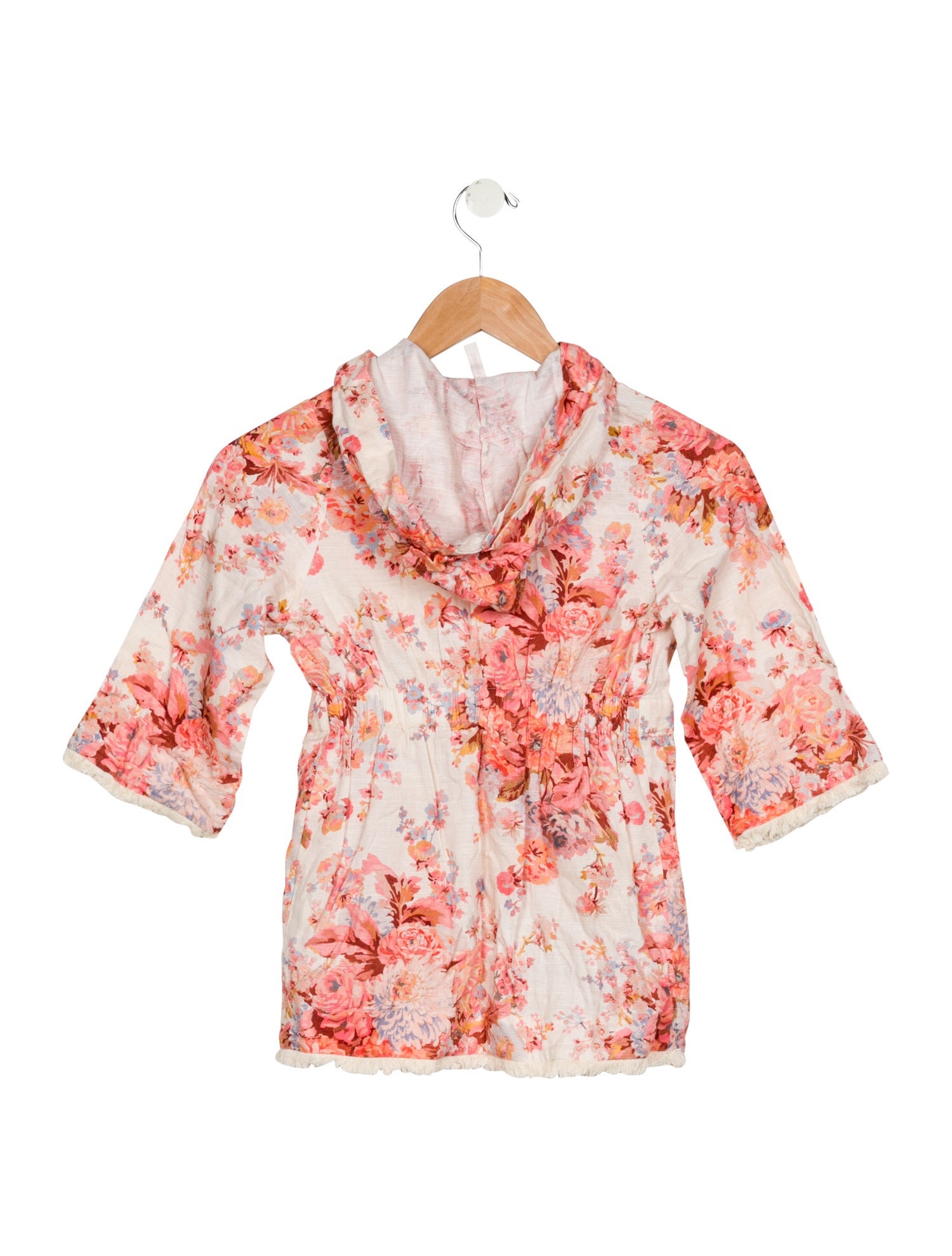 Zimmermann Kids Toddler Girls Pattern Printed Hooded Coat