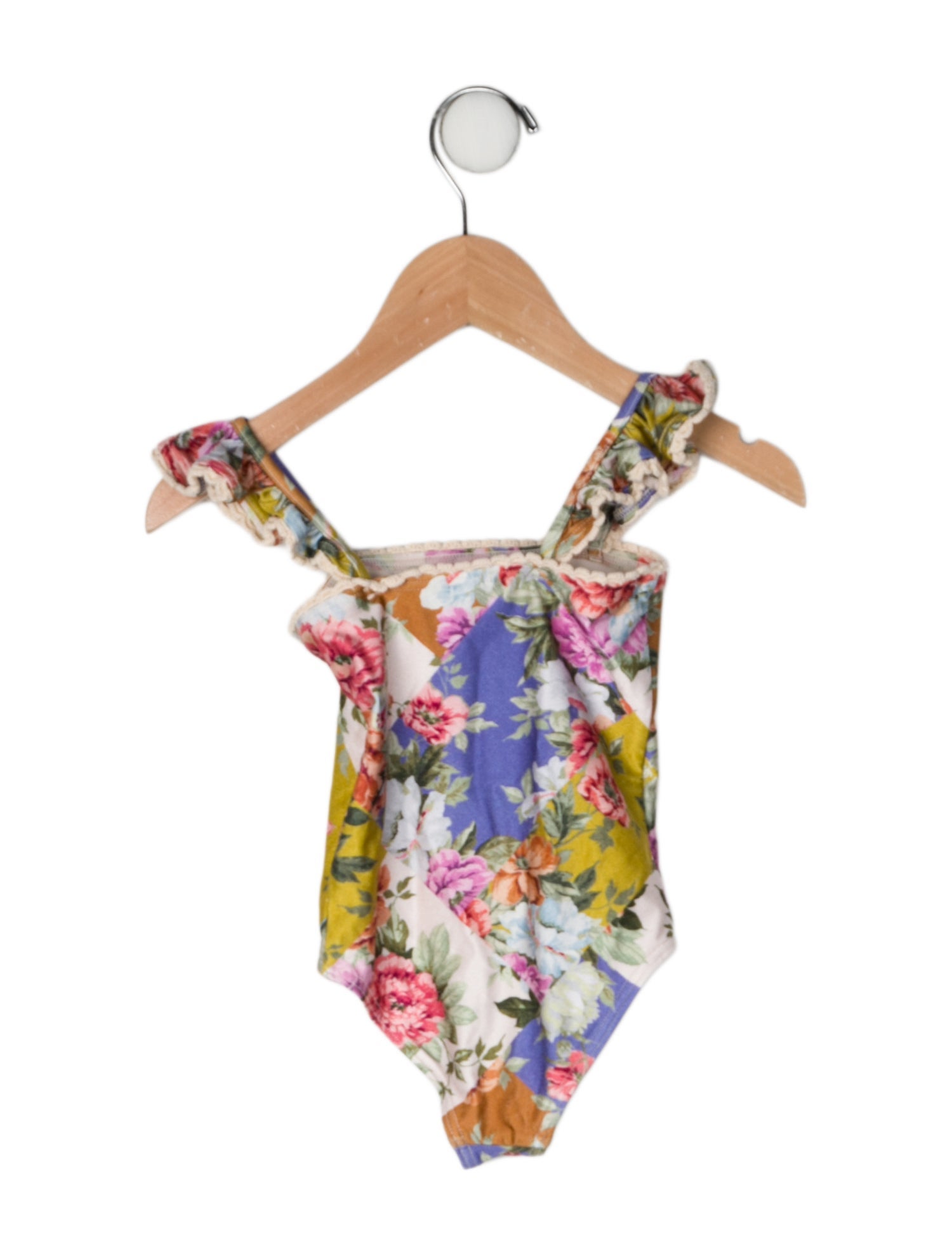 Zimmermann Kids All Over Print One Piece Bathing Suit
