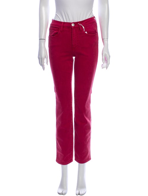 3x1 Mid-Rise Straight Leg Jeans Pink