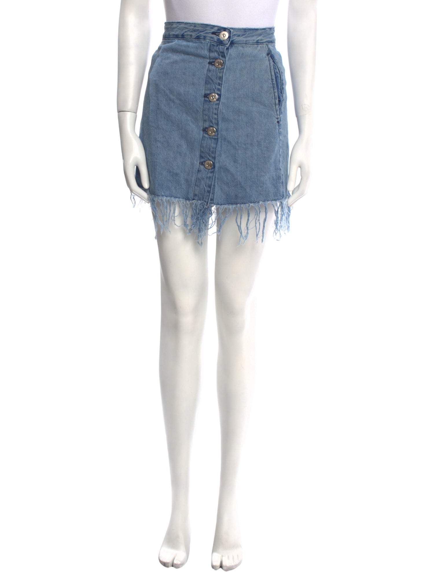 3x1 Raw-Edge Trim Mini Skirt