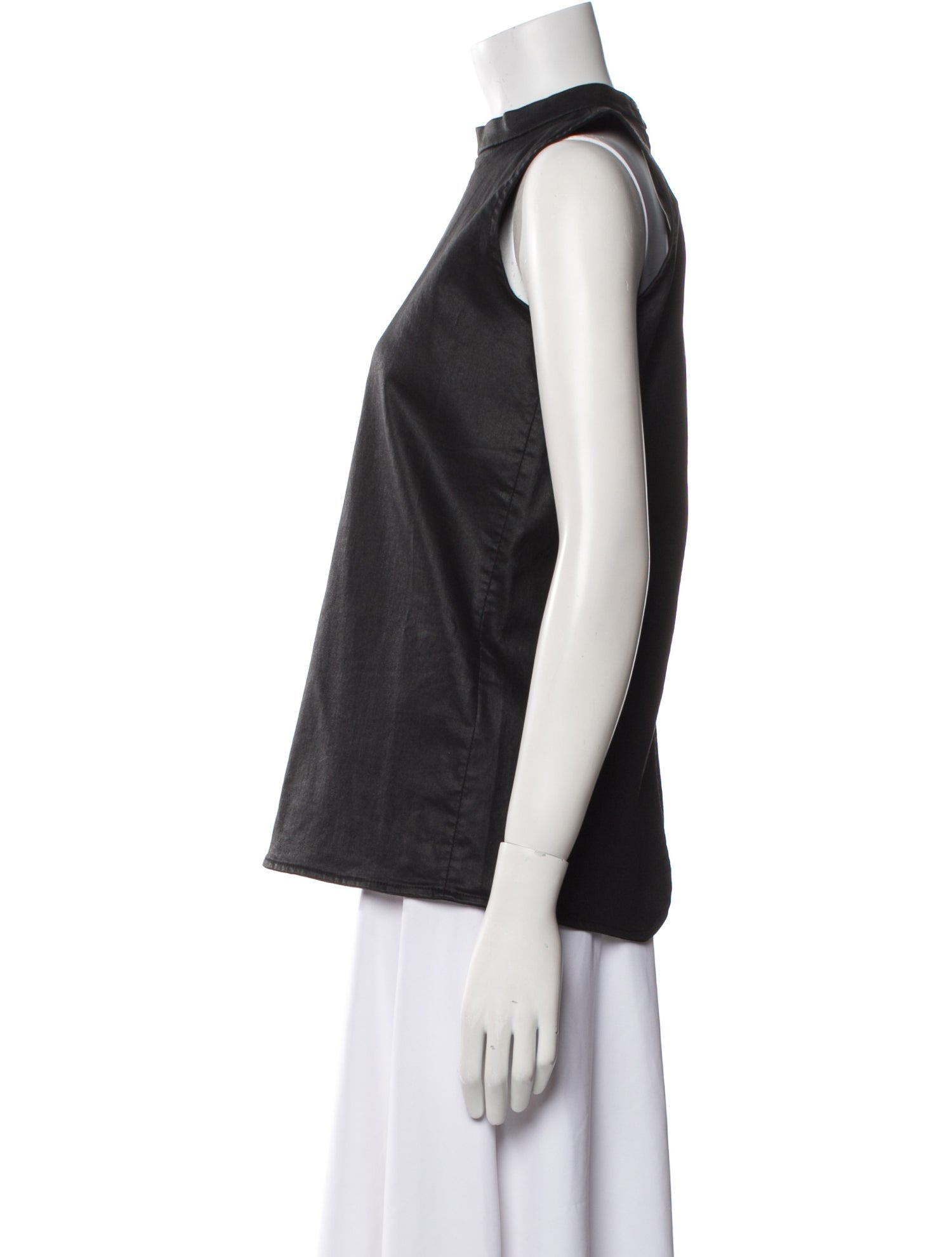 3x1 Mock Neck Sleeveless Top