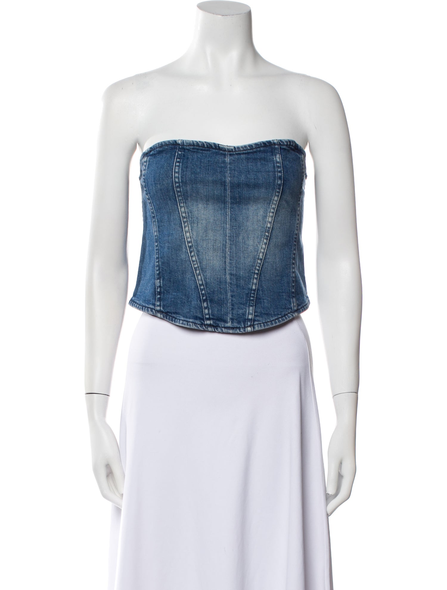 3x1 Strapless Crop Top