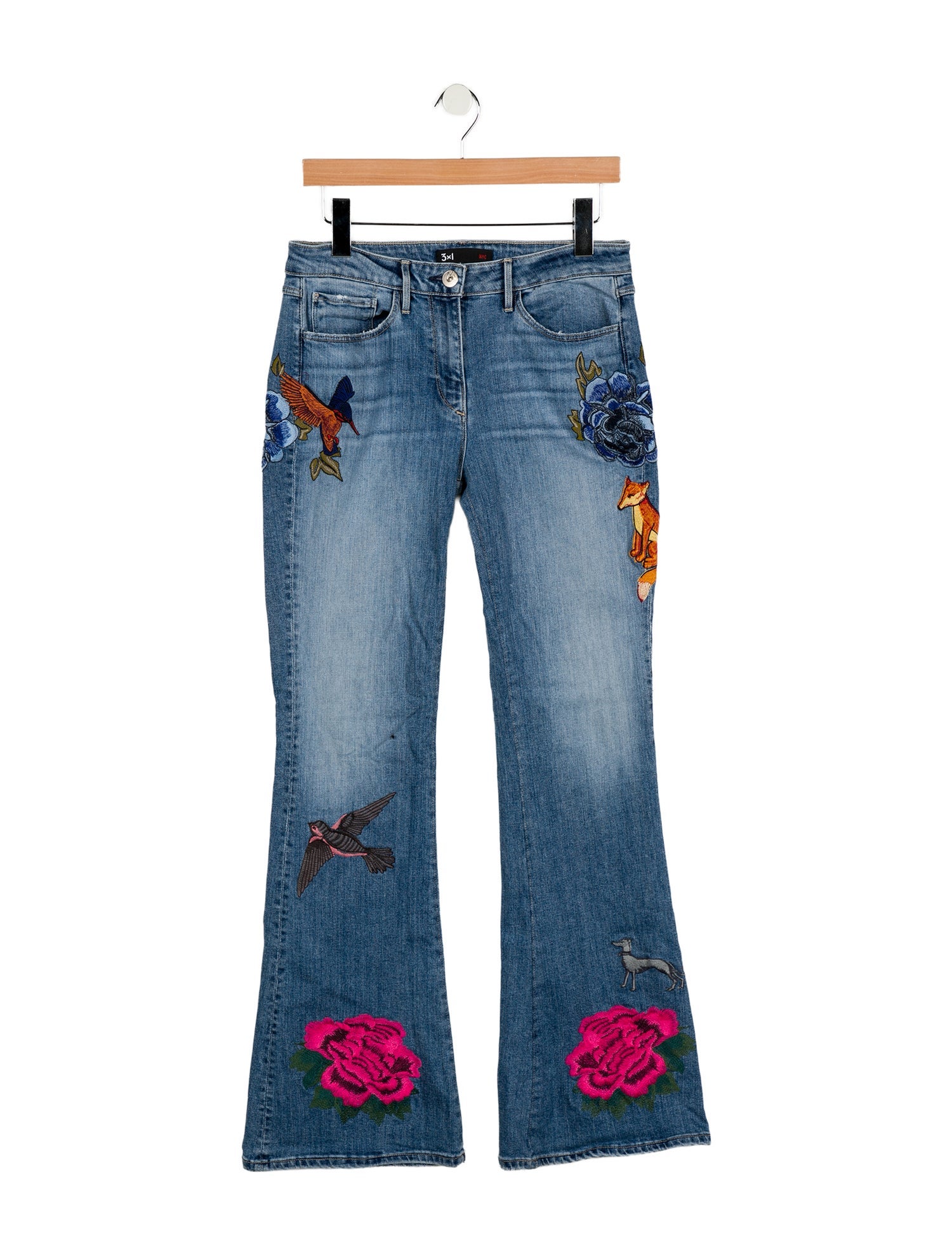 3x1 Mid-Rise Wide Leg Jeans