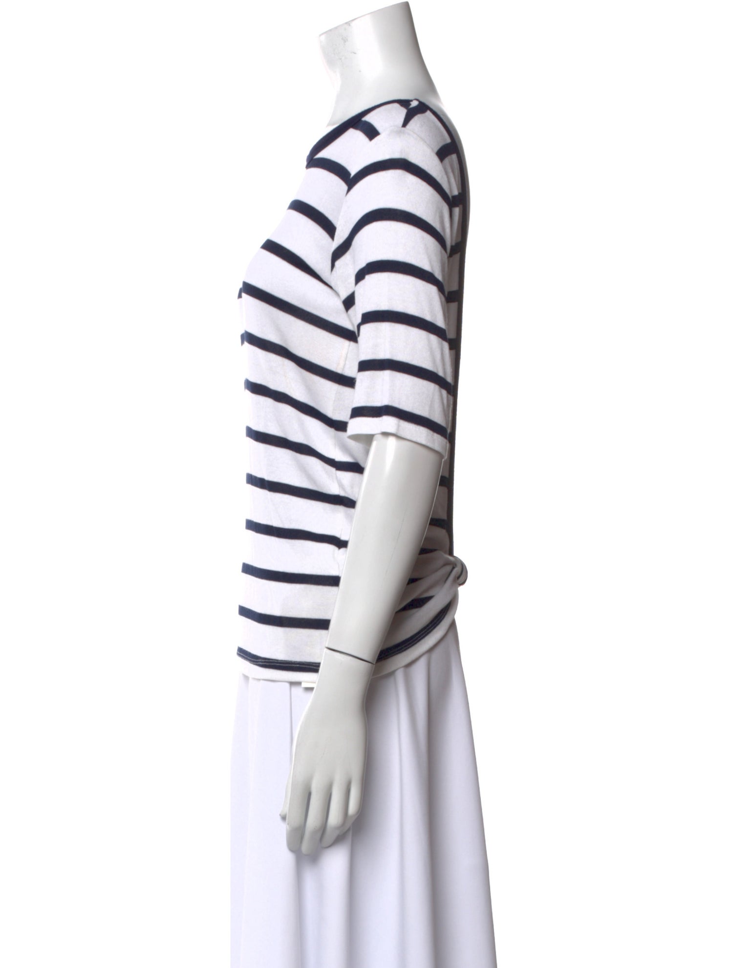 3x1 Striped Bateau Neckline T-Shirt
