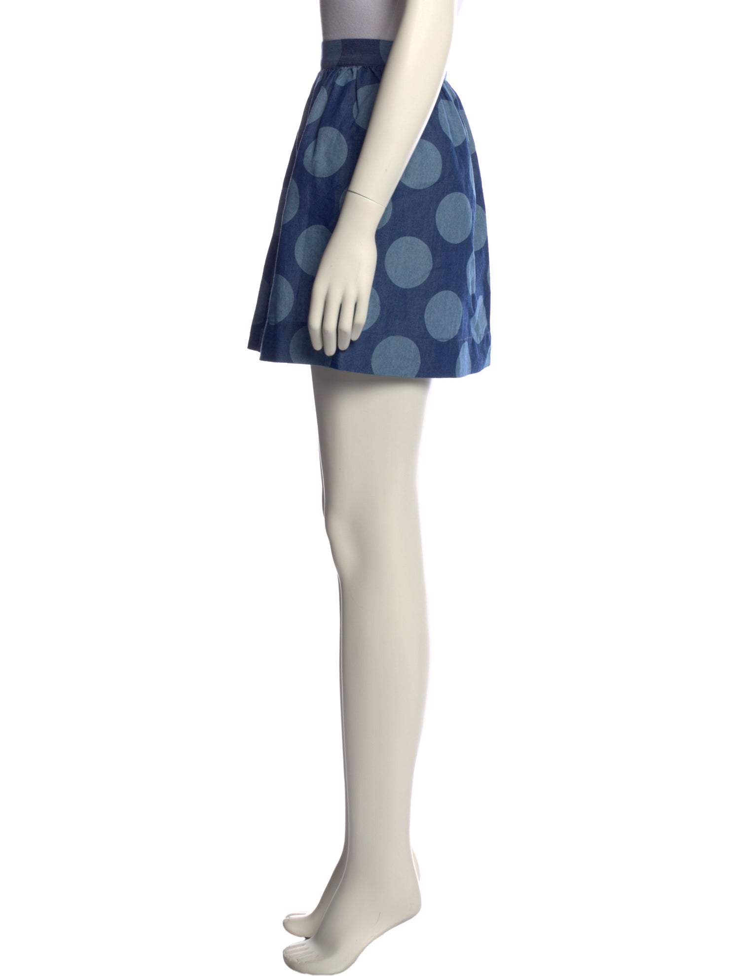 3x1 Polka Dot Print Mini Skirt