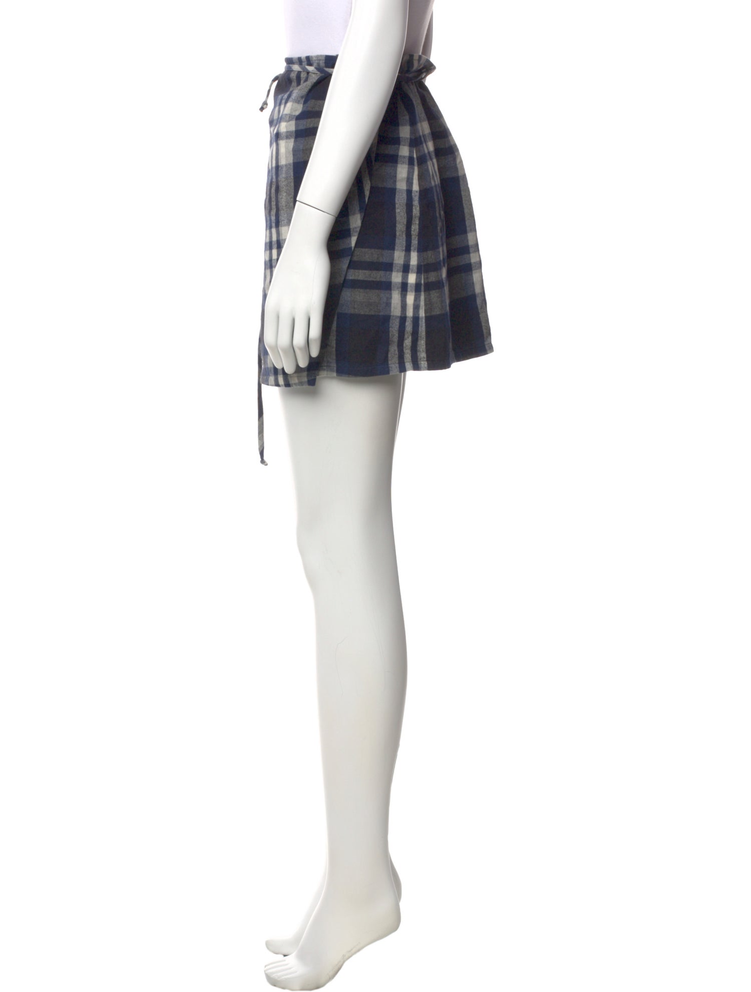 3x1 Plaid Print Mini Skirt