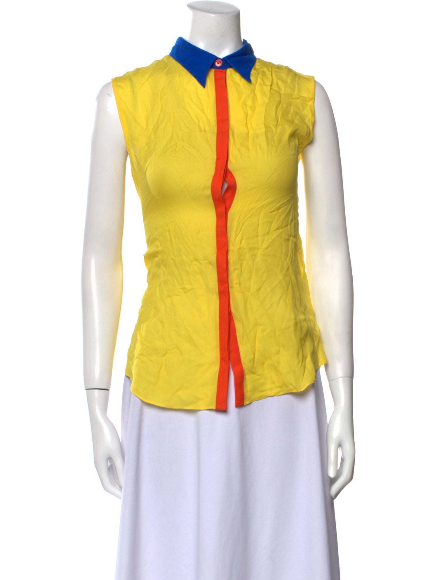 Novis Silk Sleeveless Button-Up Top w/ Tags