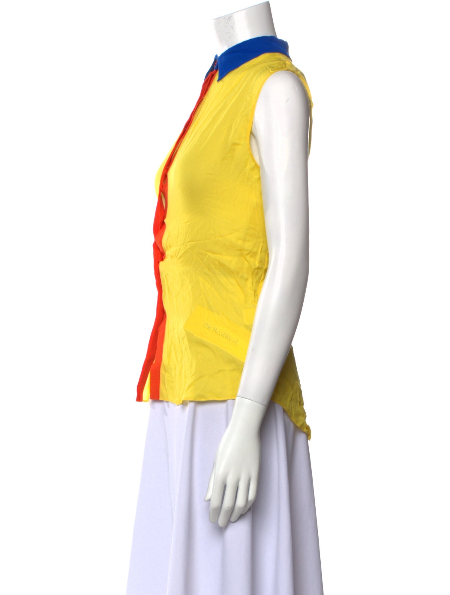 Novis Silk Sleeveless Button-Up Top w/ Tags