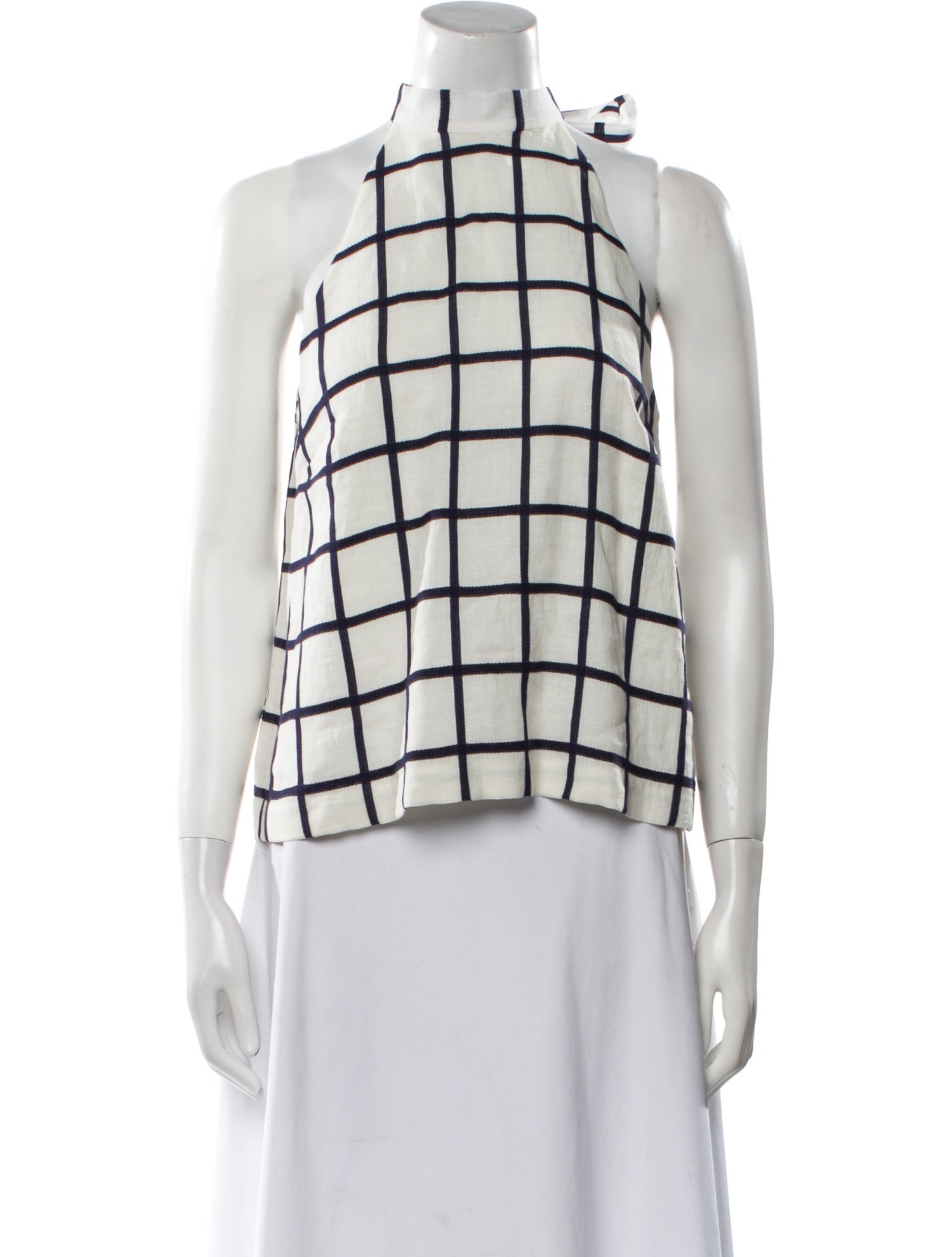 Novis Plaid Print Mock Neck Crop Top w/ Tags