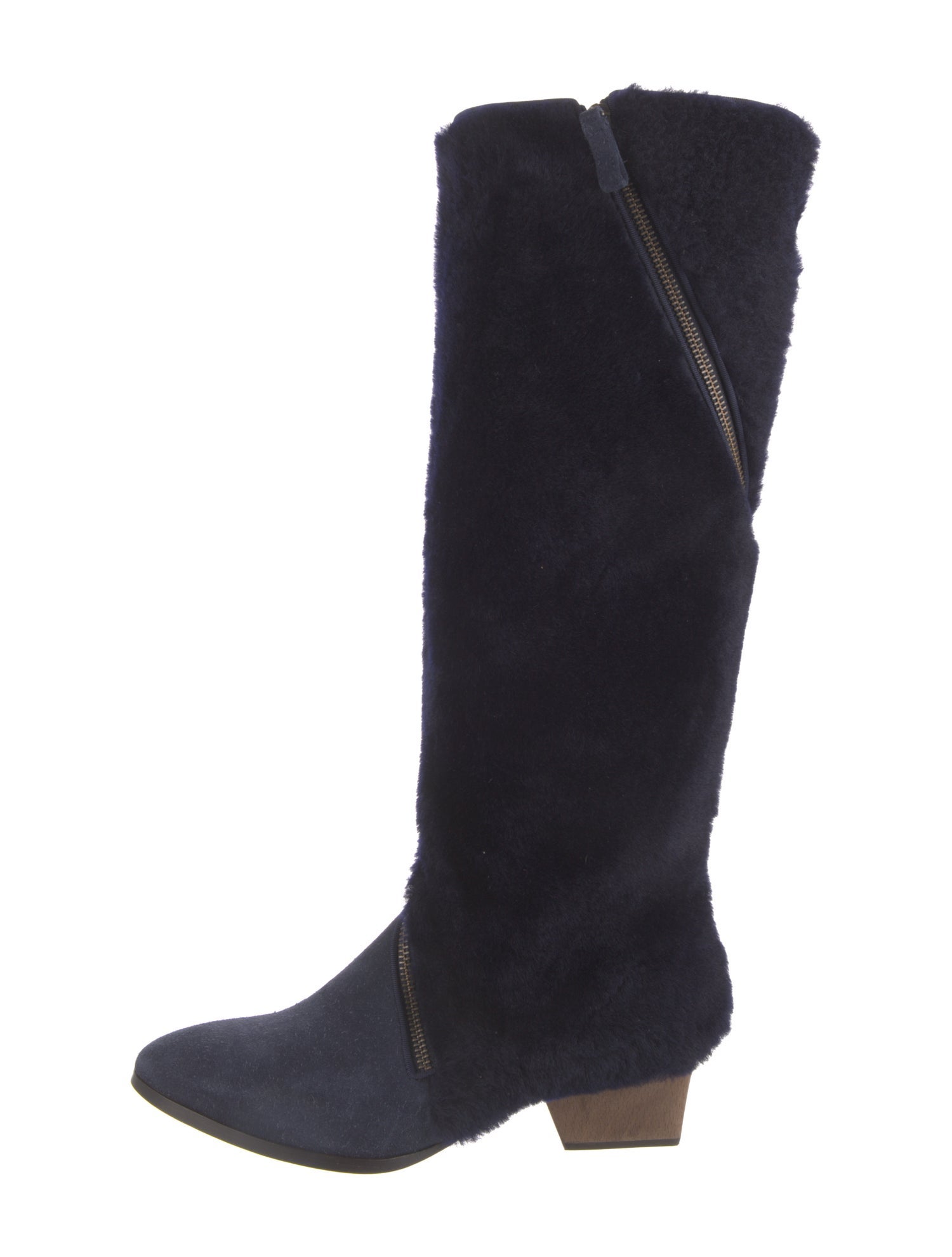 ZOE LEE Suede Riding Boots
