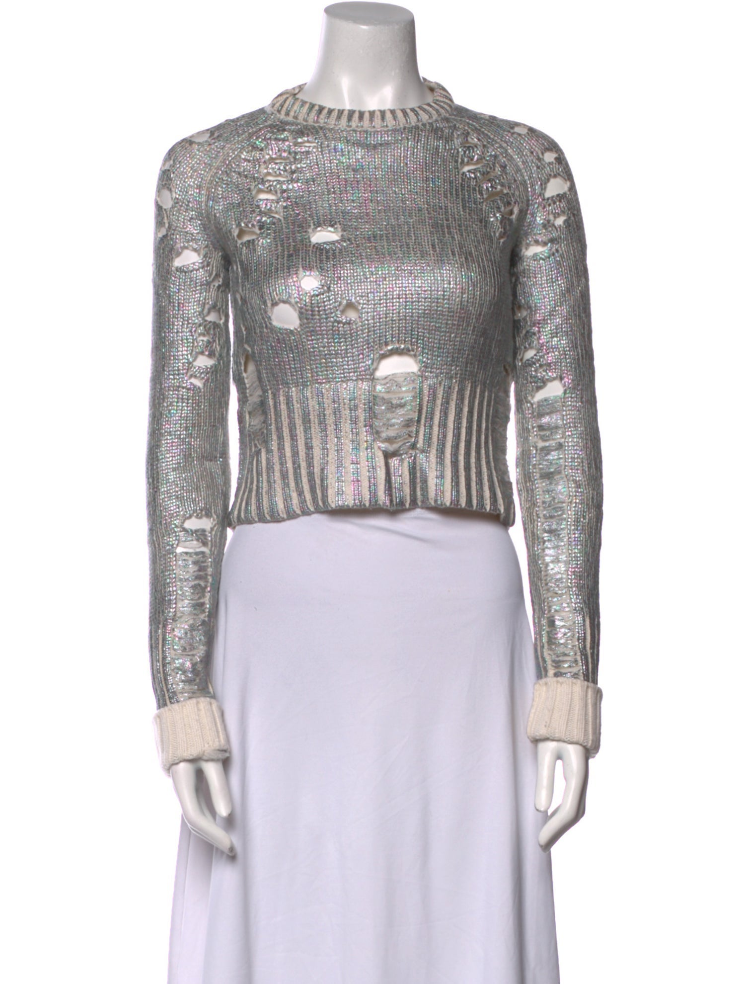 Zoë Jordan Wool Bateau Neckline Crop Top