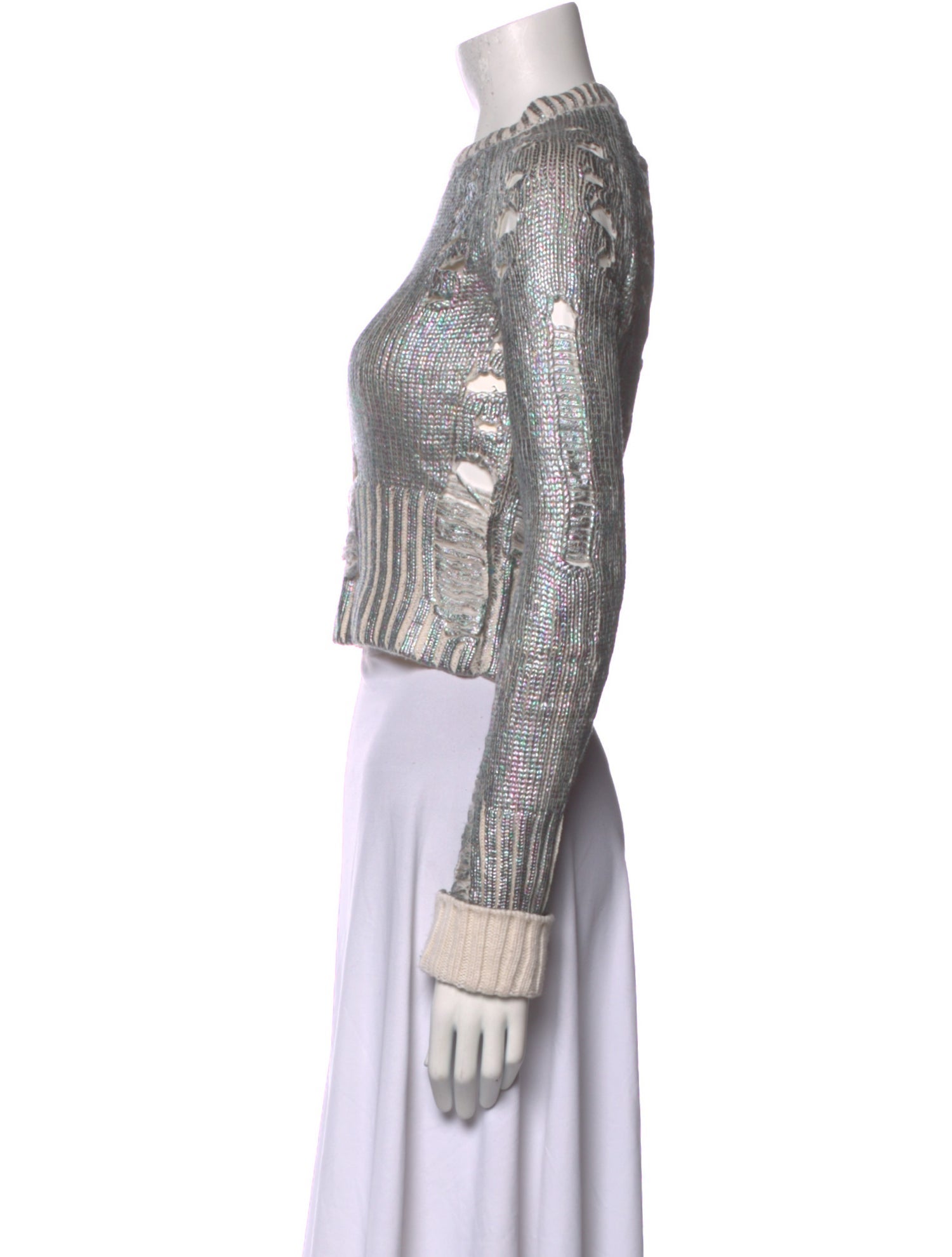 Zoë Jordan Wool Bateau Neckline Crop Top