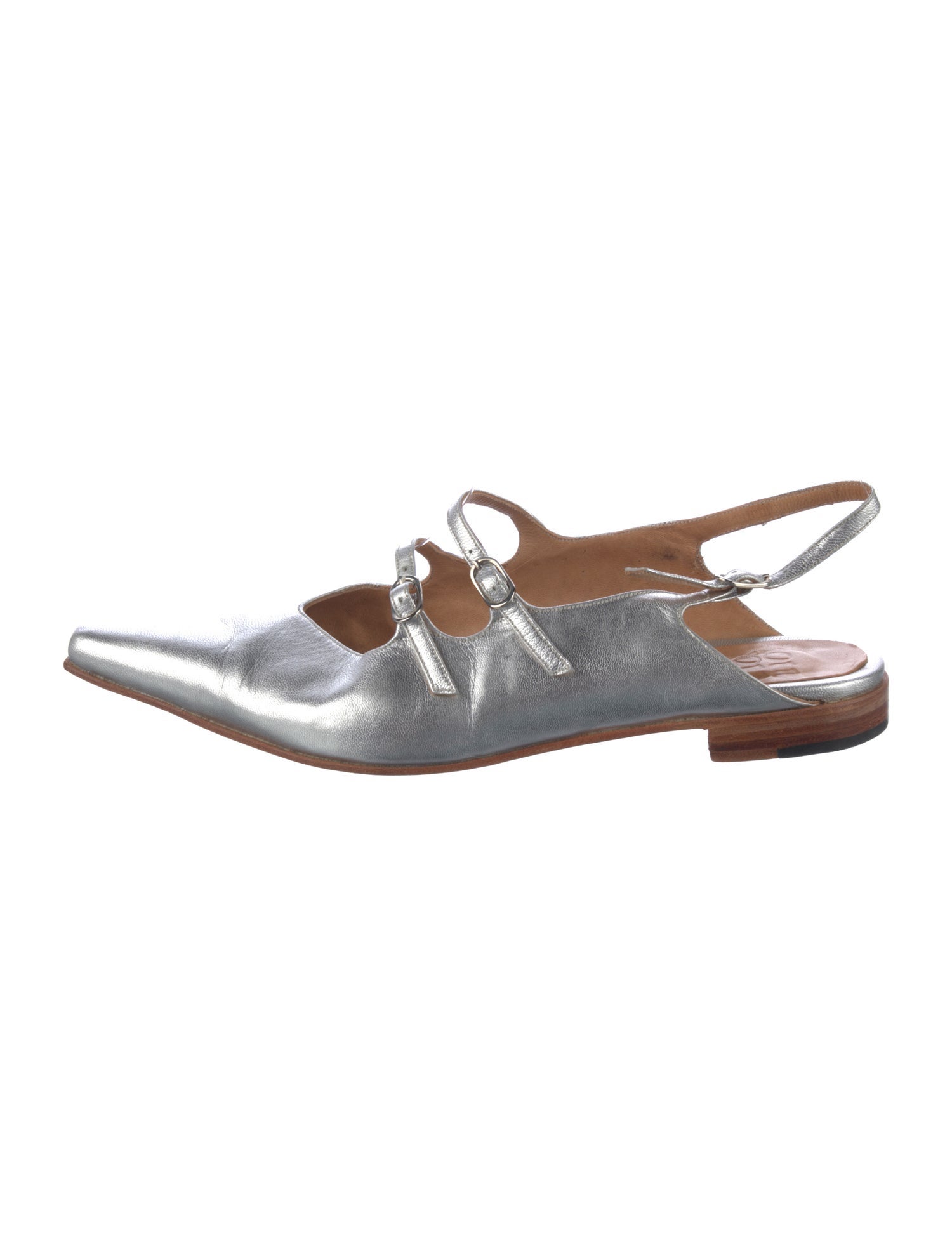 Zou Xou Leather Slingback Flats