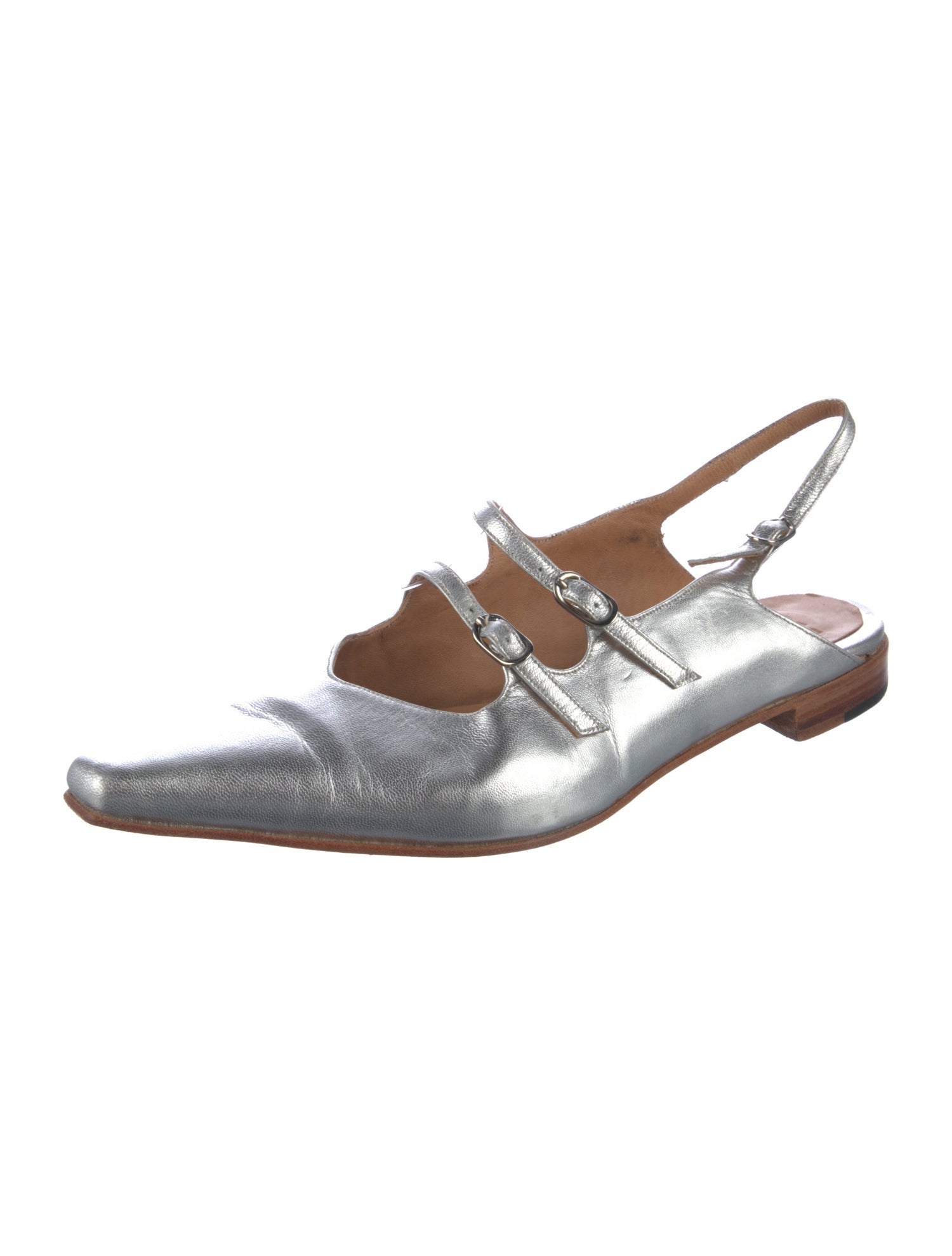 Zou Xou Leather Slingback Flats