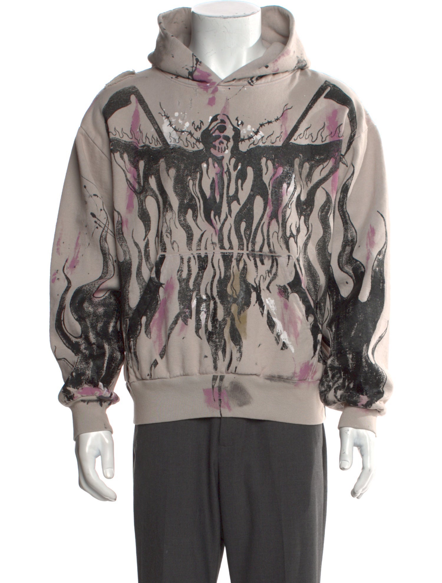 Warren Lotas Printed Crew Neck Hoodie