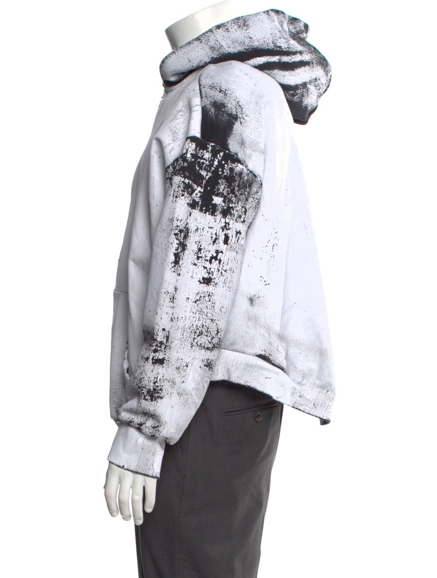 Warren Lotas Printed V-Neck Hoodie