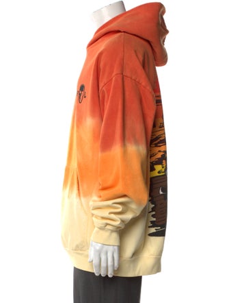 Warren Lotas Tie-Dye Print Crew Neck Hoodie