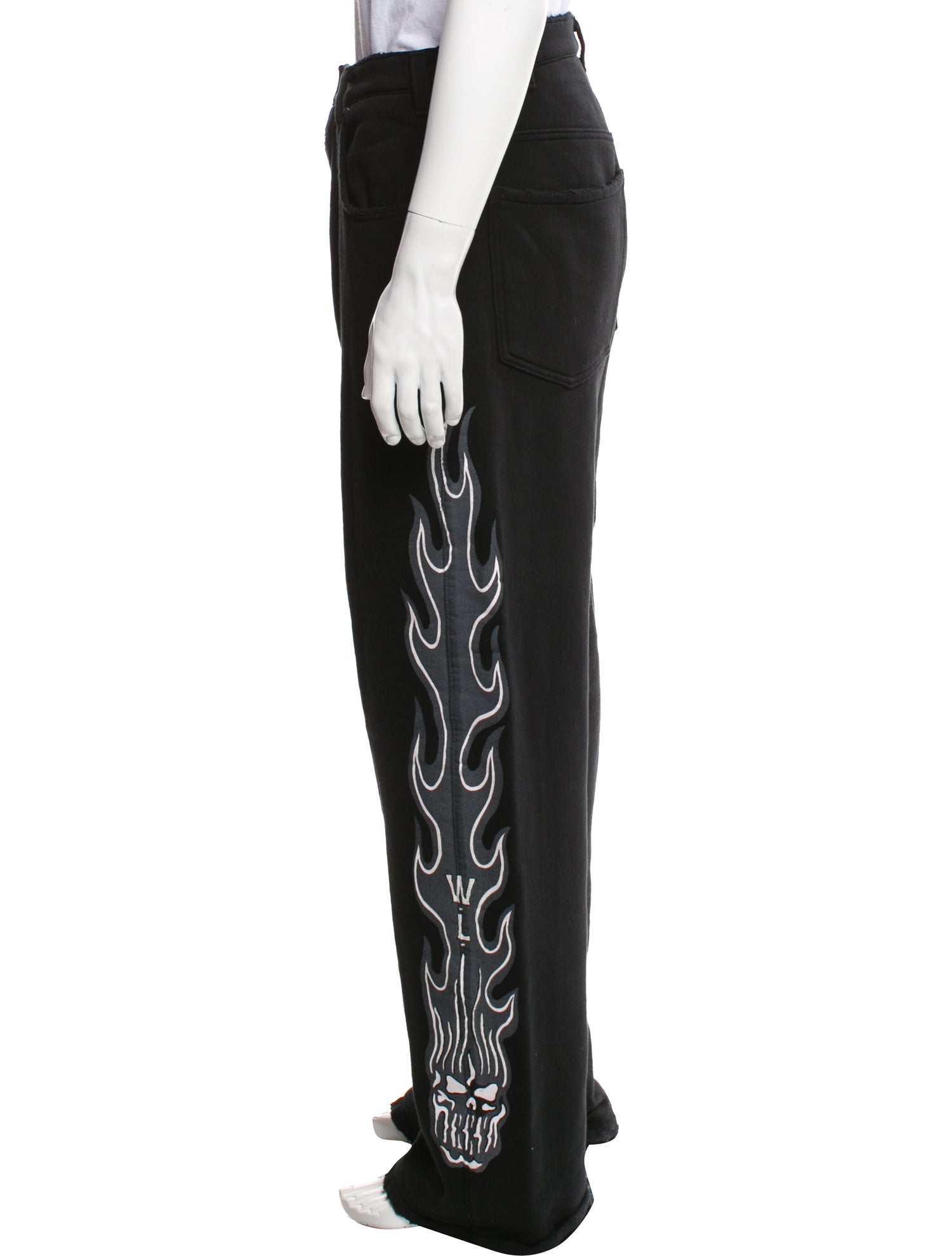 Warren Lotas Graphic Print Raw-Edge Trim Lounge Bottoms