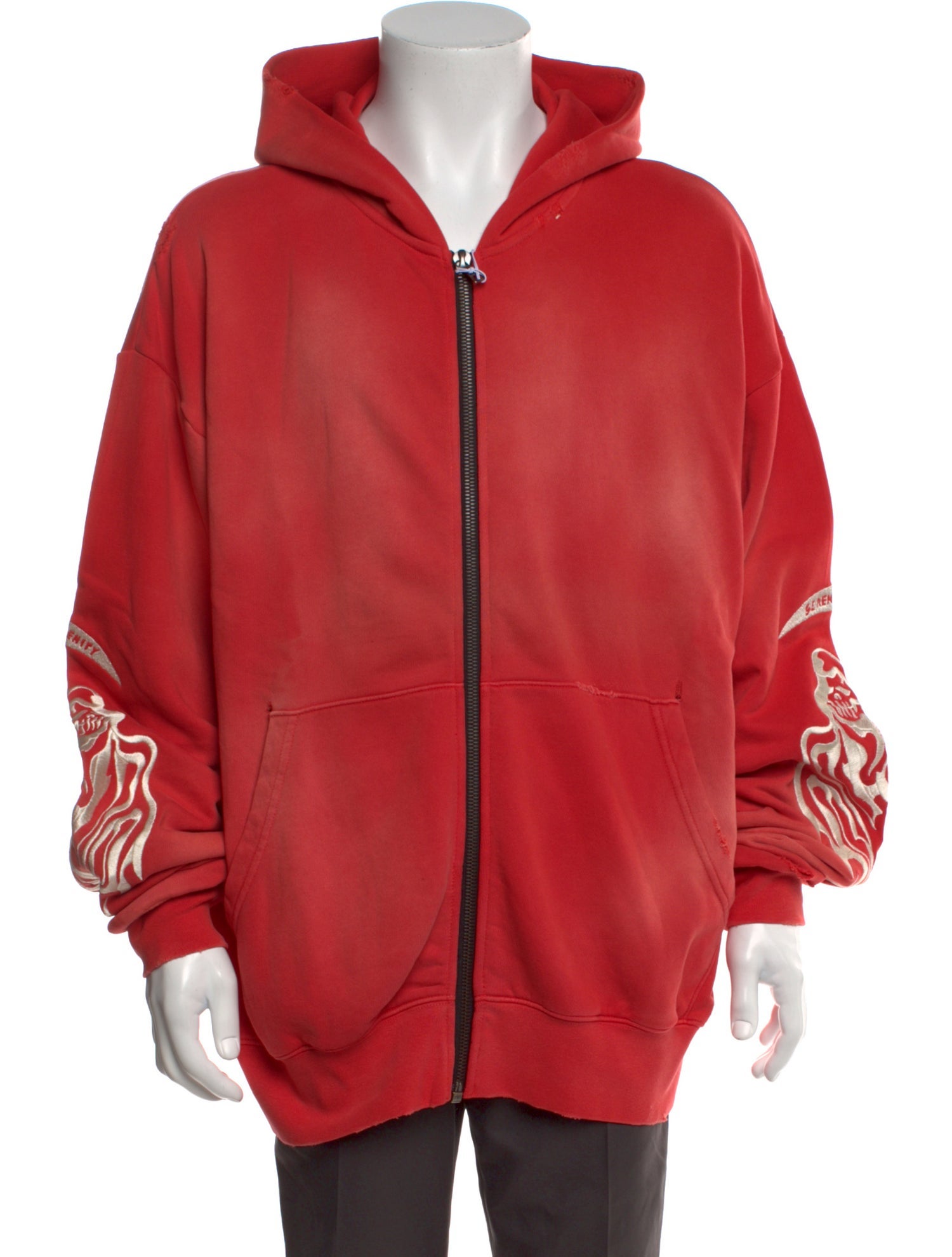 Warren Lotas Graphic Print V-Neck Hoodie w/ Tags