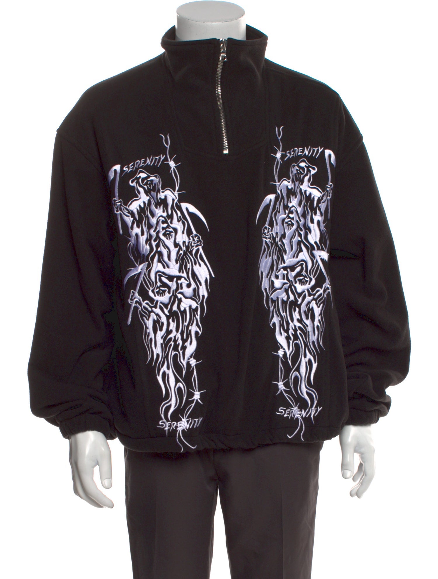 Warren Lotas Graphic Print Turtleneck Sweatshirt w/ Tags