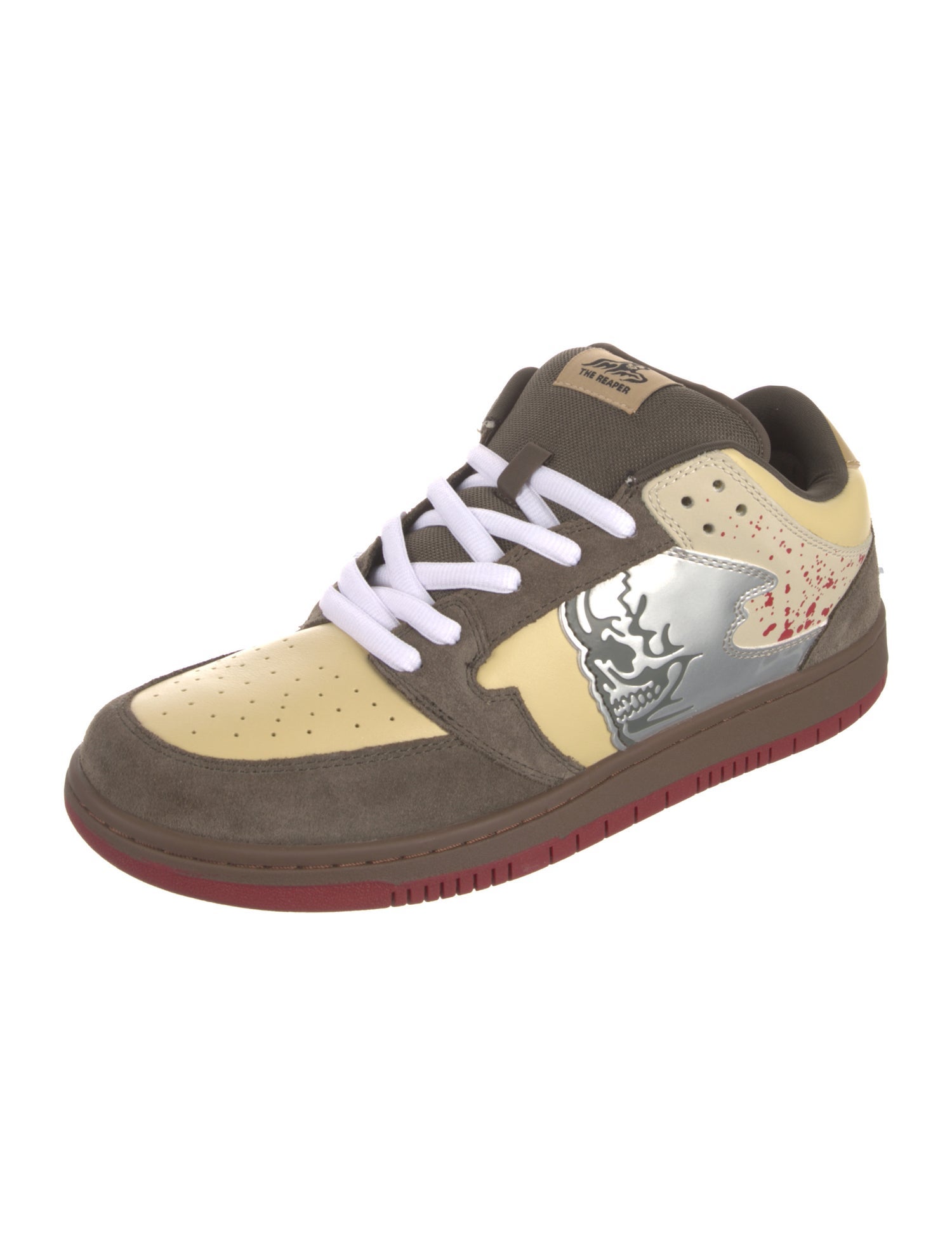 Warren Lotas Suede Printed Athletic Sneakers