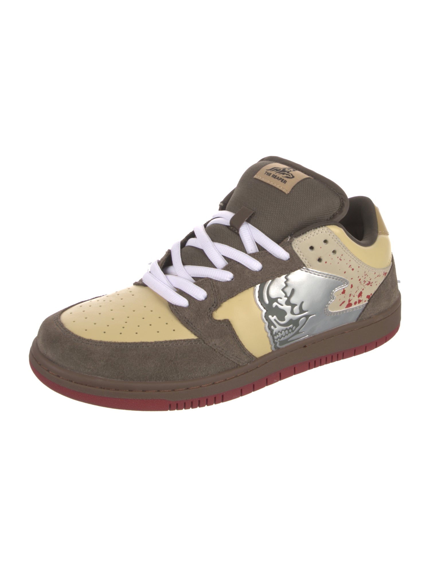 Warren Lotas Suede Printed Athletic Sneakers