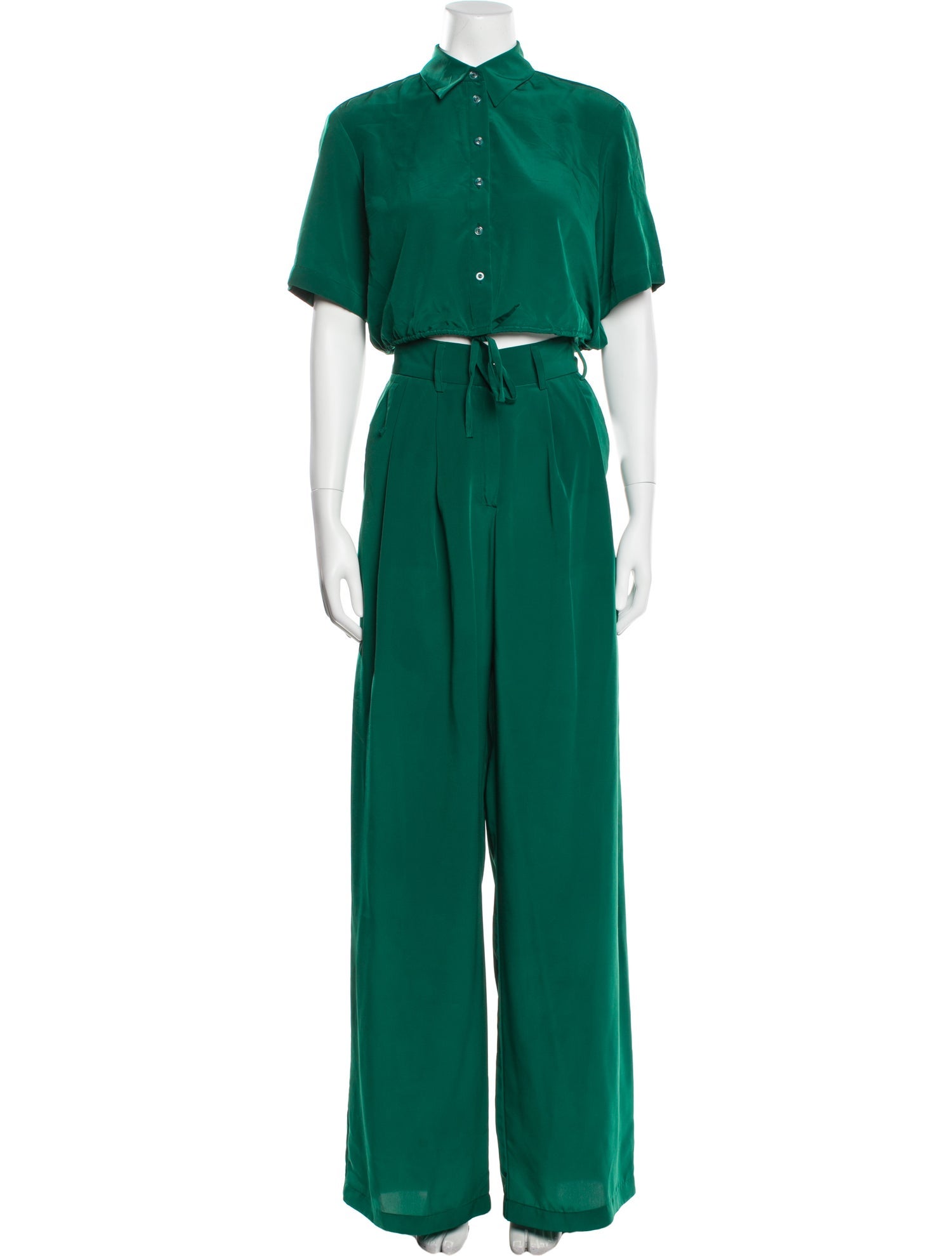 Zena Presley Pleated Accents Pant Set