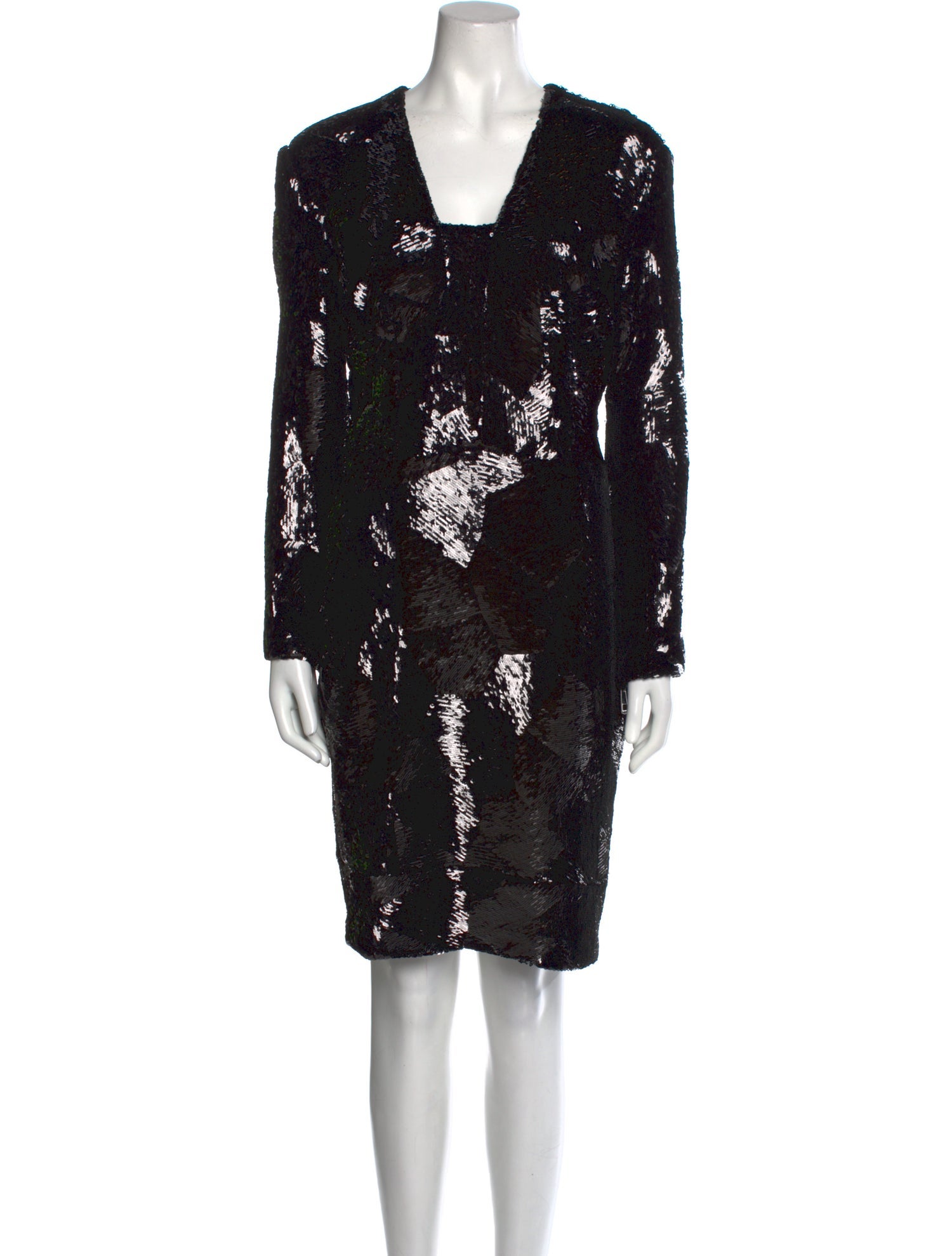 Alex Perry Square Neckline Knee-Length Dress