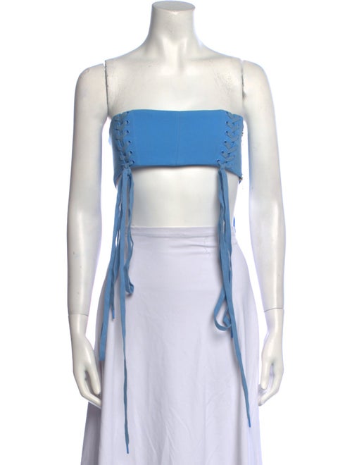 Alex Perry Square Neckline Sleeveless Crop Top