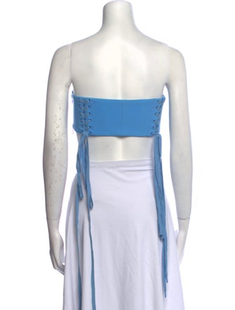 Alex Perry Square Neckline Sleeveless Crop Top