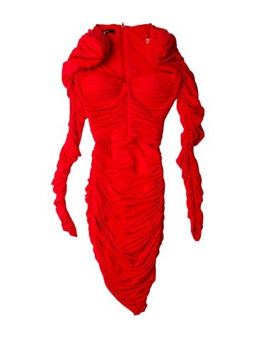 Pre-owned Alex Perry Nylon Mini Dress In Orange